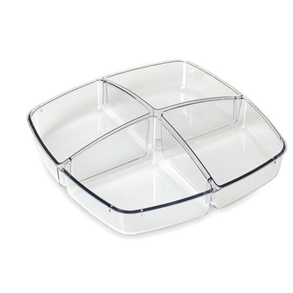 Pampered Chef Small Square Cool and Serve with 4 Section Tray Charcuterie Picnic - Picture 13 of 16